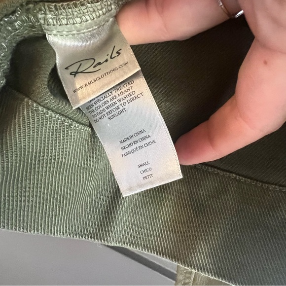 RAILS • Tuli olive green utility jacket • Small • crochet details - Picture 9 of 11